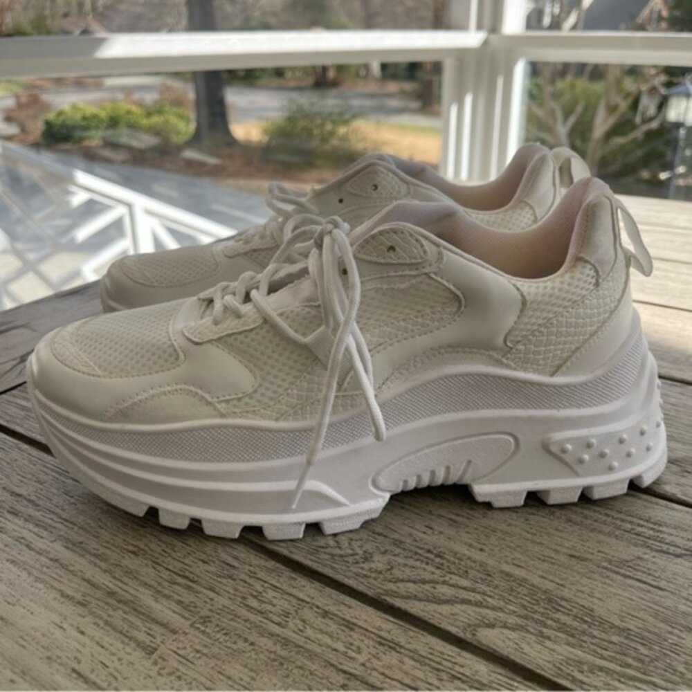 TopShop White Chunky Trainers Sneakers Womens Size 41 EU